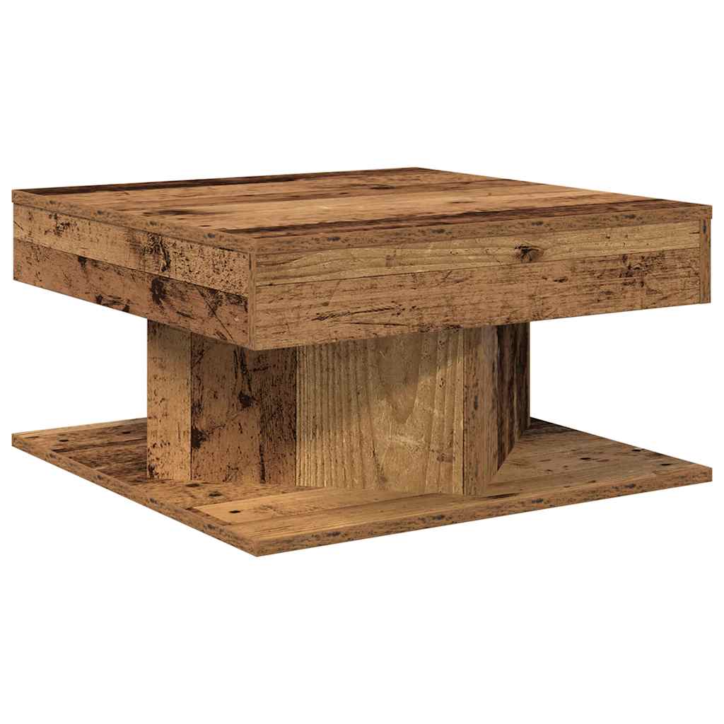 Stol za kavu staro drvo 55x55x30 cm konstruirano drvo