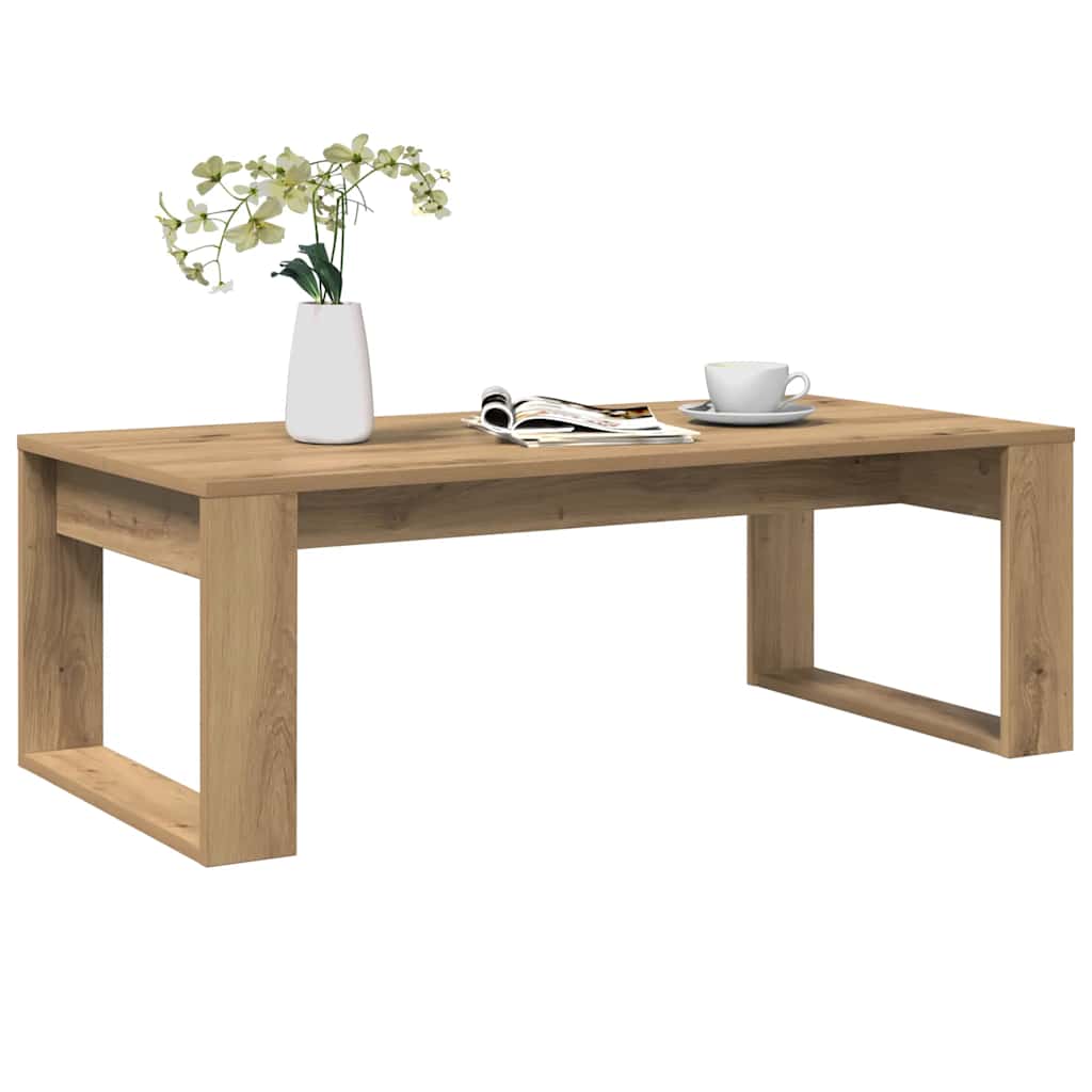 Stolić za kavu boja hrasta 102 x 50 x 35 cm konstruirano drvo