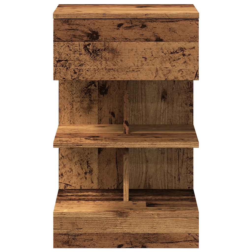 Noćni ormarići 2 kom Staro drvo 40x35x65 cm Konstruirano drvo