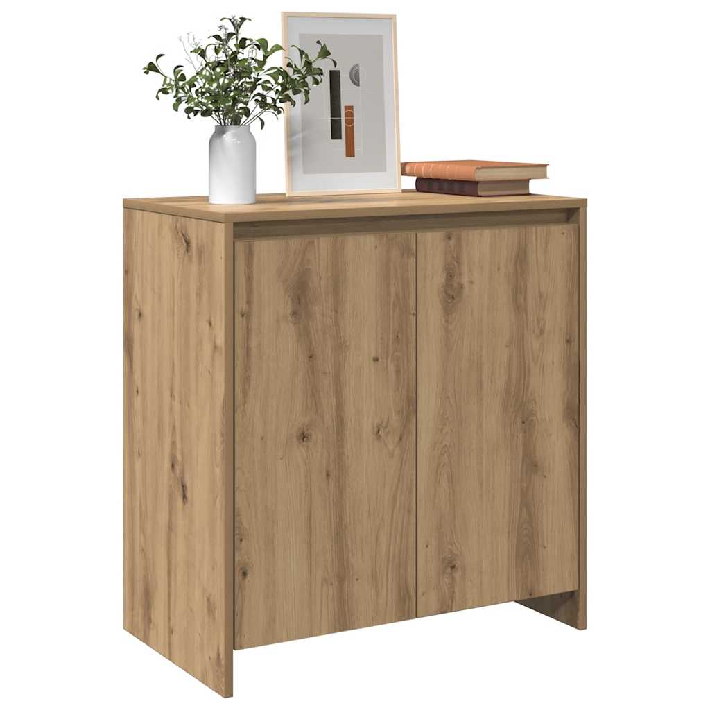 Komoda boja hrasta artisan 70 x 41 x 75 cm konstruirano drvo Smeđa