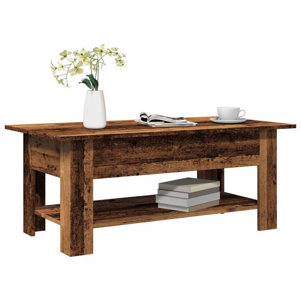 Stolić za kavu boja staro drvo 102x55x42 cm konstruirano drvo