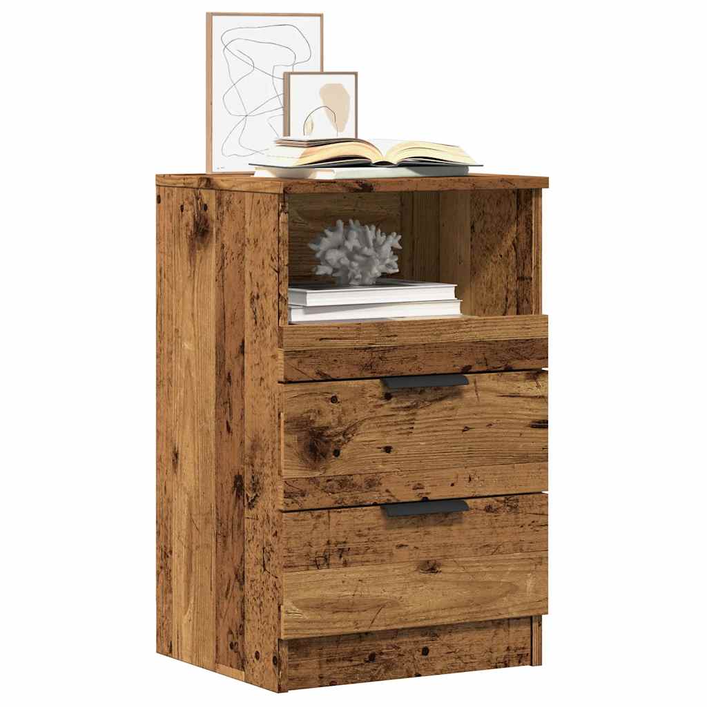 Noćni ormarići 2 kom Staro drvo 40x36x65 cm Konstruirano drvo
