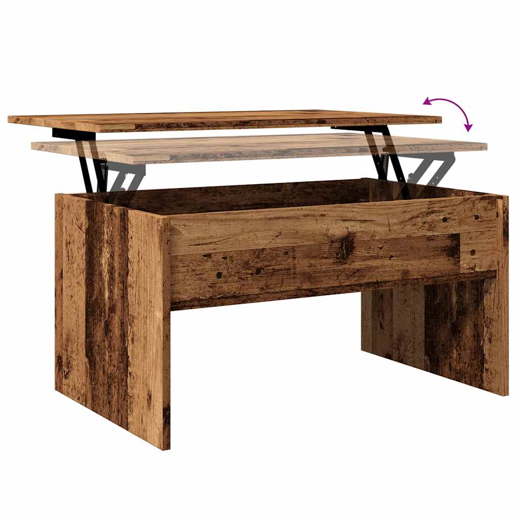 Stolić za kavu boja staro drvo 80x50,5x41,5cm konstruirano drvo