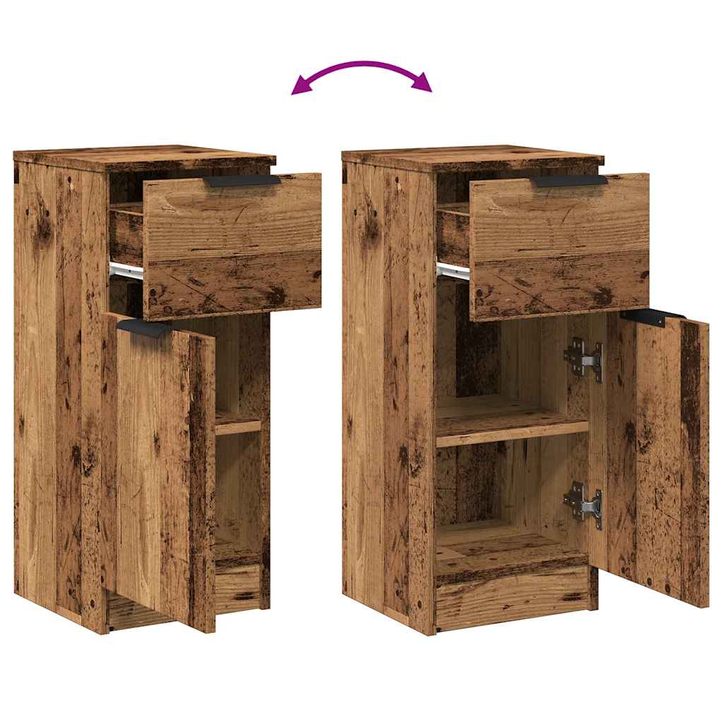 Komoda boja staro drvo 30 x 30 x 70 cm od konstruiranog drva