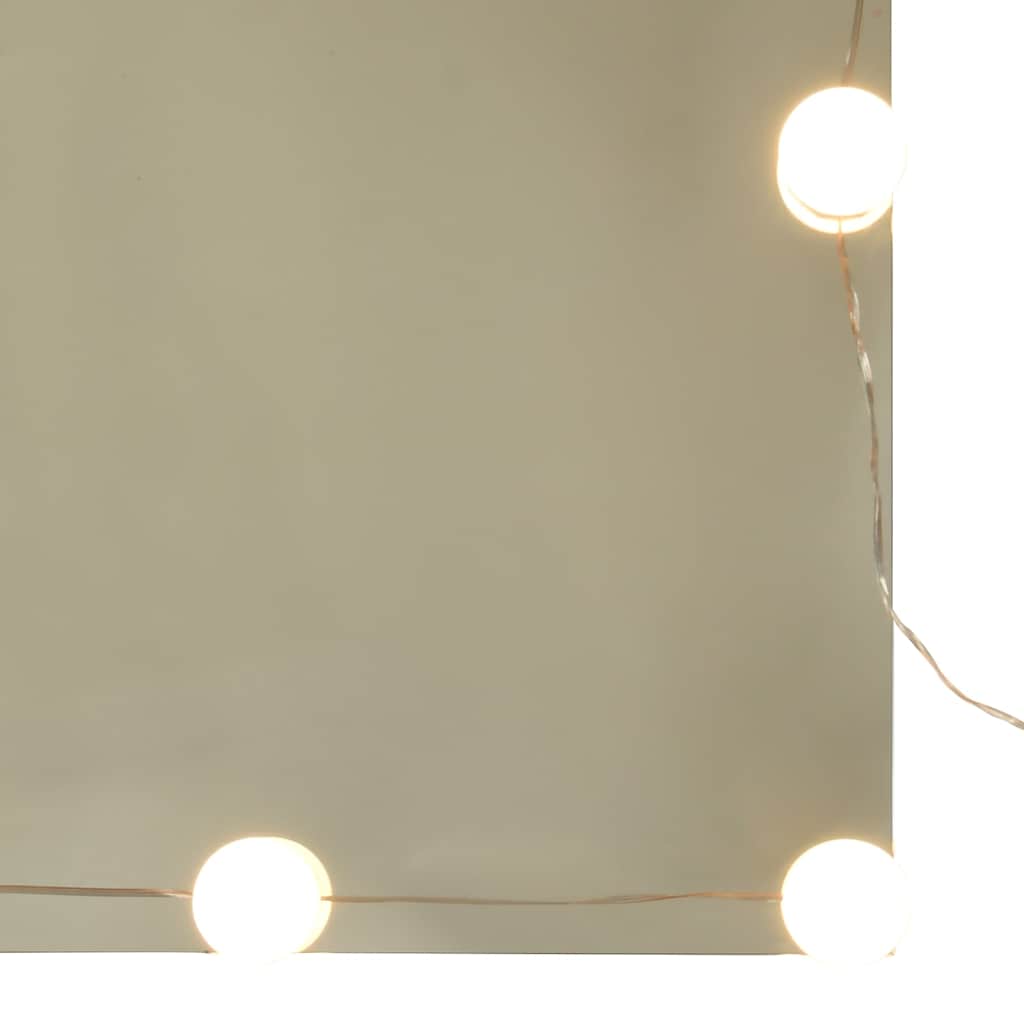 Ormarić s ogledalom LED boja staro drvo 76x15x55 cm drveni