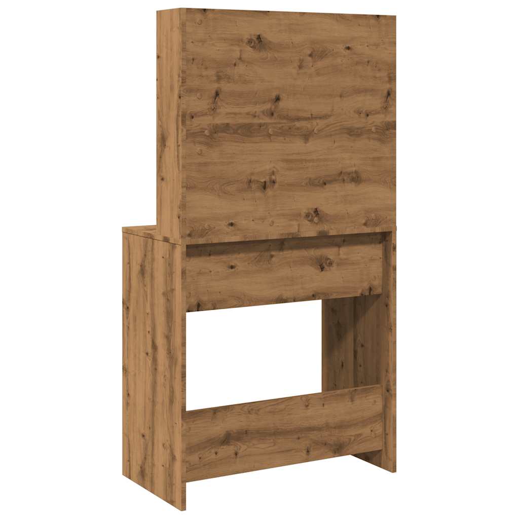 Toaletni stol s LED-om Artisan hrast 74,5x40x141 cm