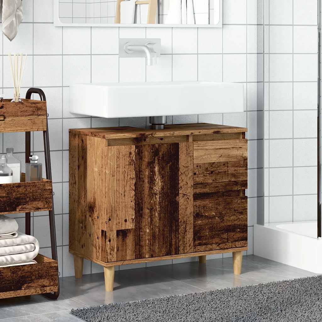 Ormarić za umivaonik boja drva 65x33x60 cm konstruirano drvo
