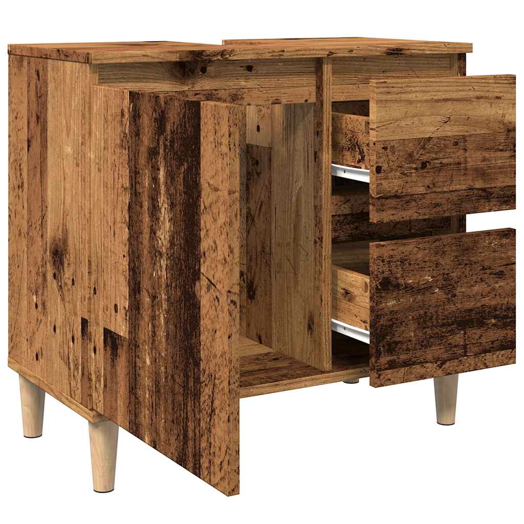 Ormarić za umivaonik boja drva 65x33x60 cm konstruirano drvo