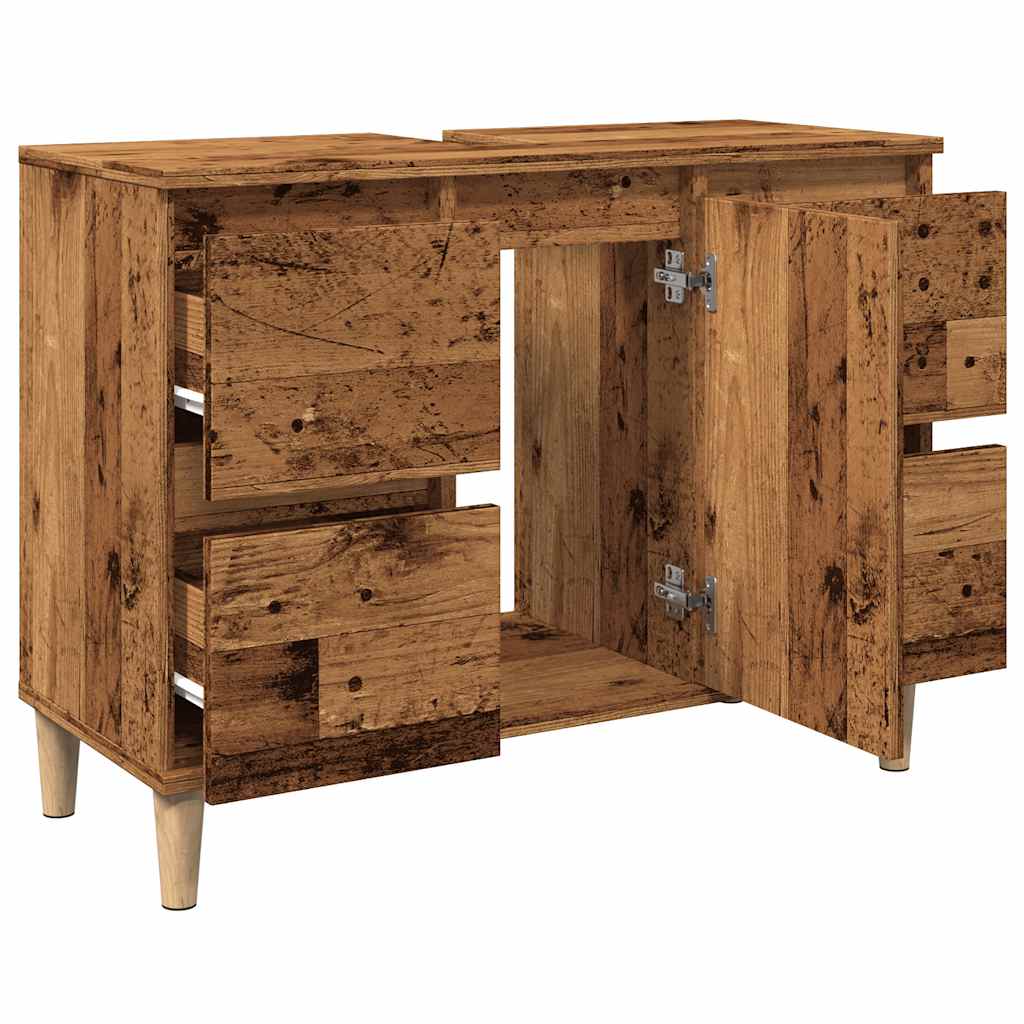Ormarić za umivaonik boja drva 80x33x60 cm konstruirano drvo