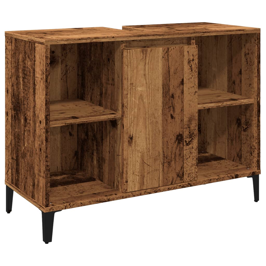 Ormarić za umivaonik boja drva 80x33x60 cm konstruirano drvo