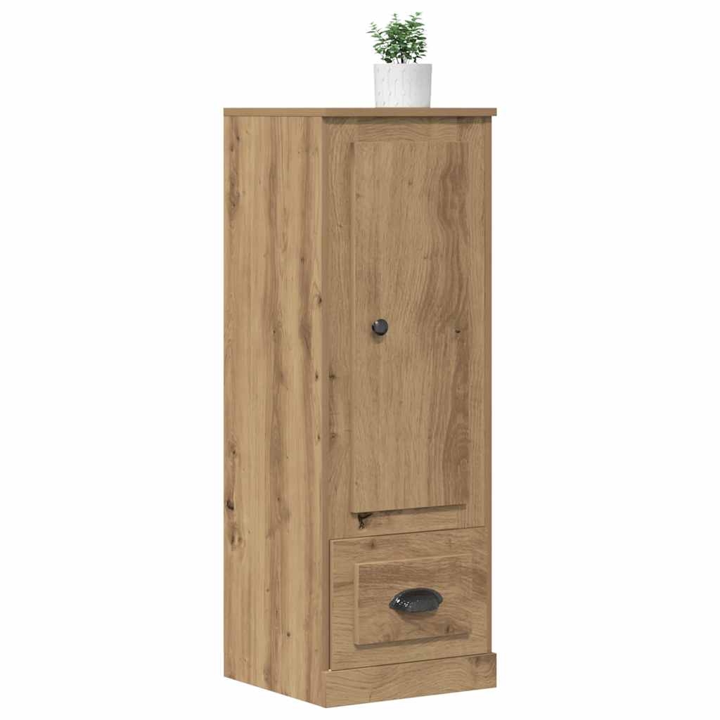 Visoka komoda boja hrasta 36x35,5x103,5 cm konstruiranog drva Smeđa