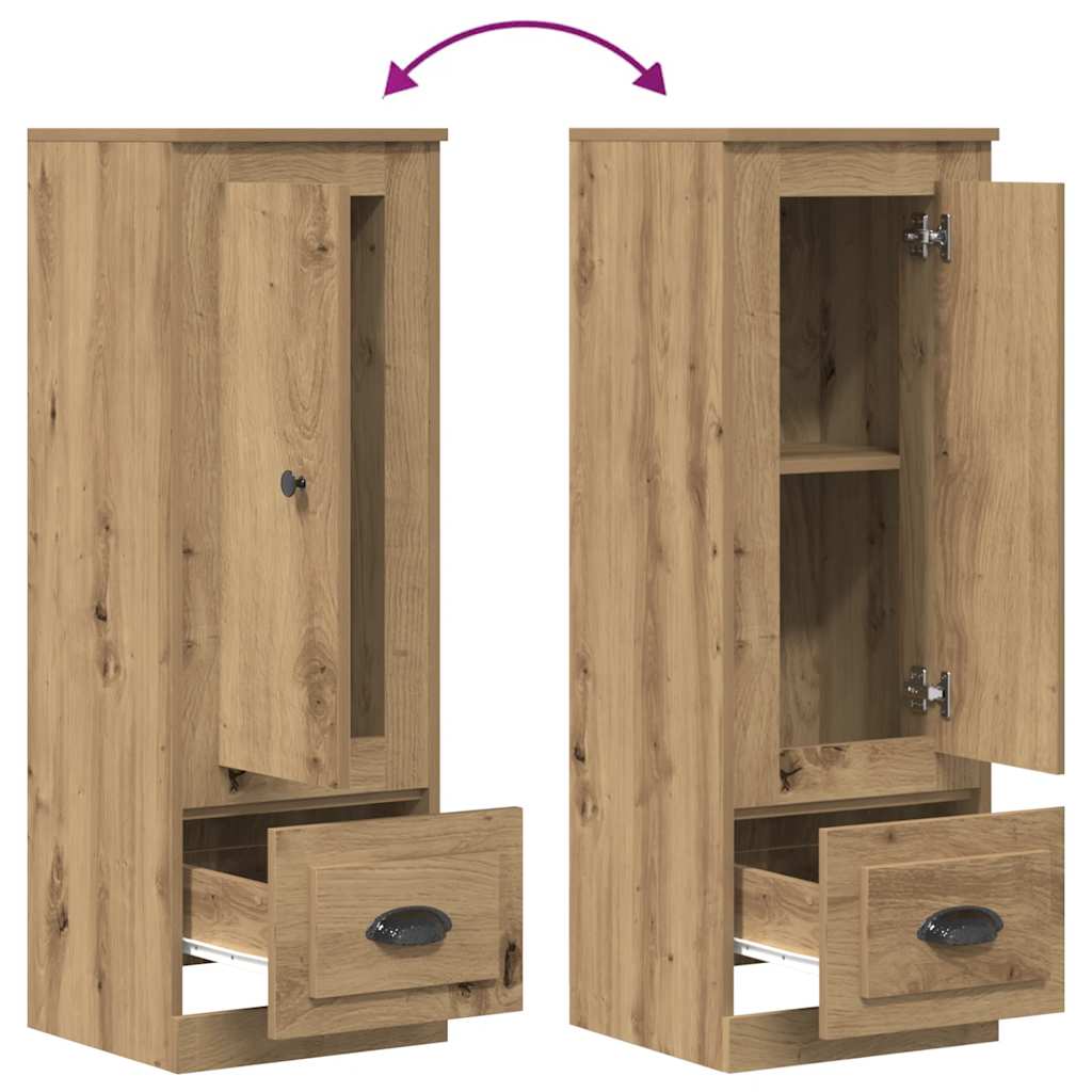 Visoka komoda boja hrasta 36x35,5x103,5 cm konstruiranog drva Smeđa