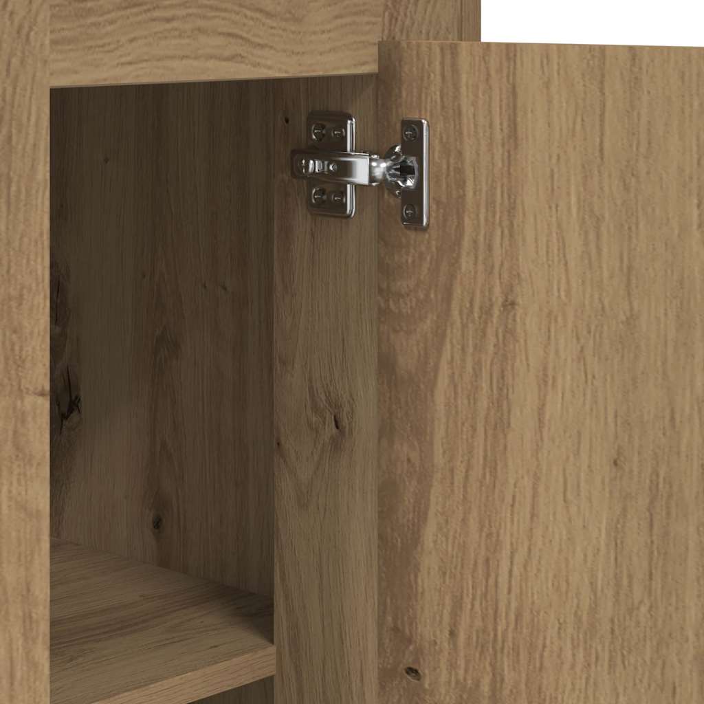 Visoka komoda boja hrasta 36x35,5x103,5 cm konstruiranog drva Smeđa