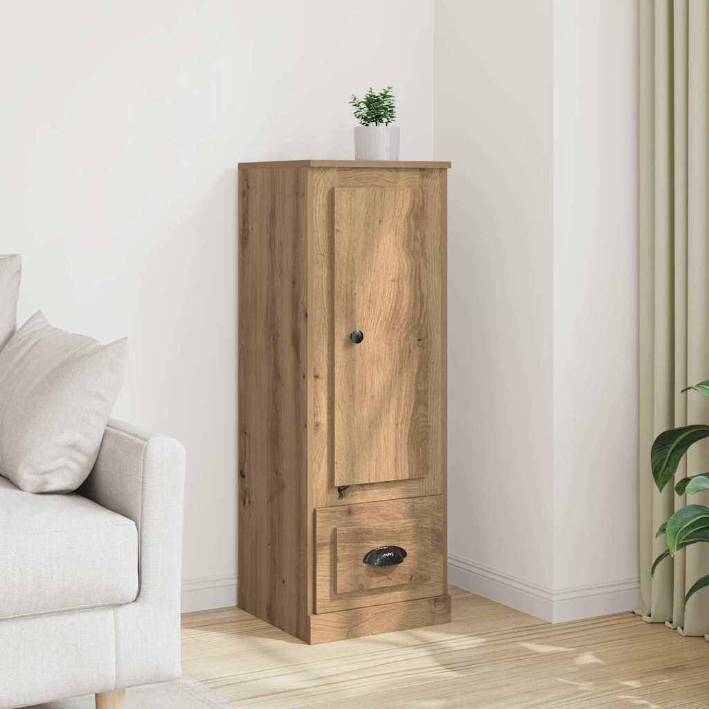 Visoka komoda boja hrasta 36x35,5x103,5 cm konstruiranog drva Smeđa