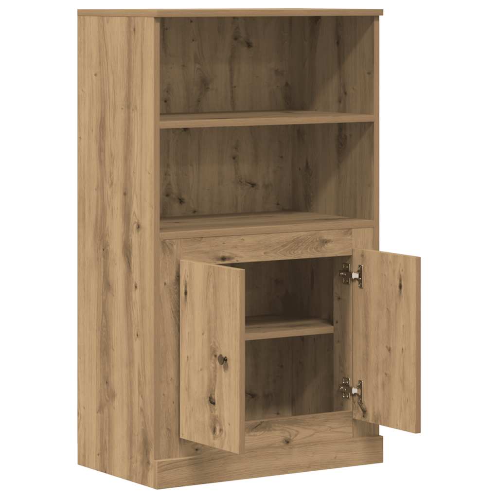 Visoka komoda boja hrasta 60x35,5x103,5 cm konstruirano drvo