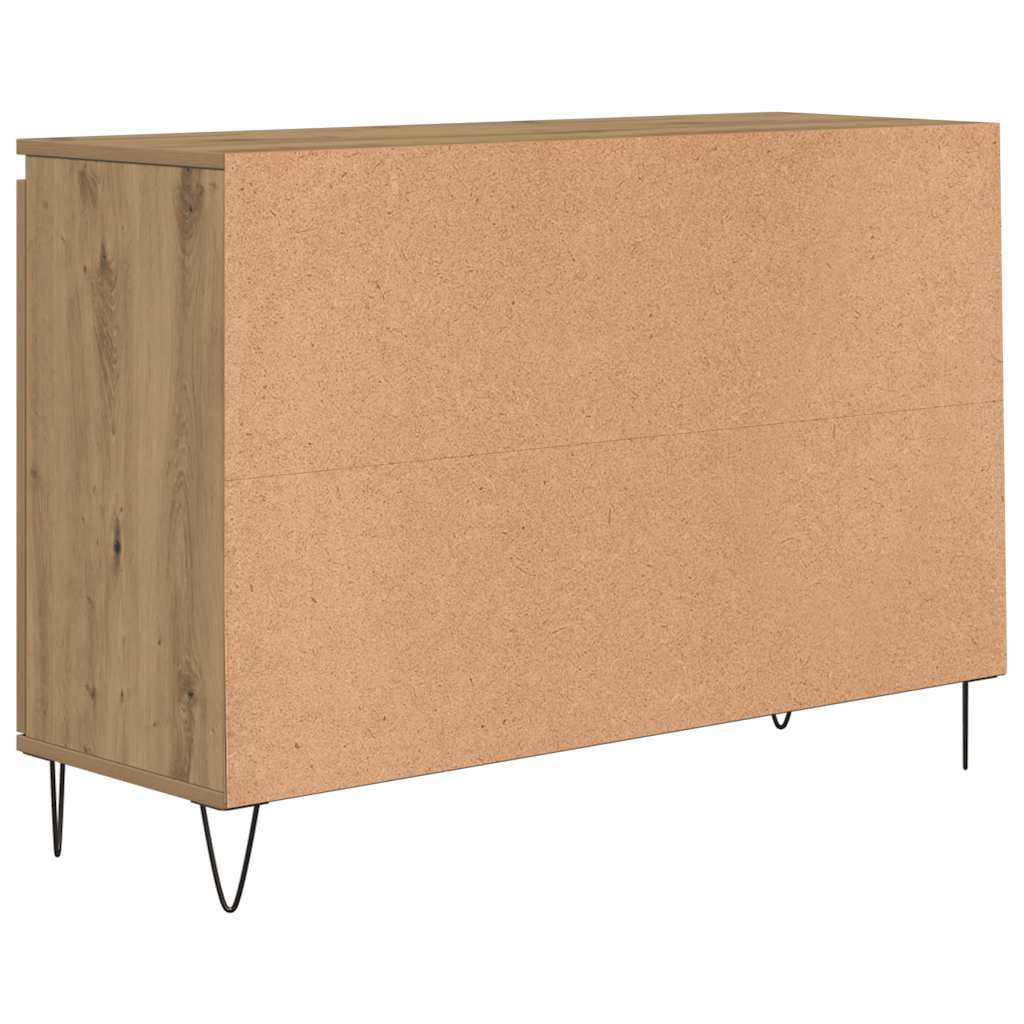 Komoda boja hrasta artisan 101,5x35x70 cm konstruirano drvo