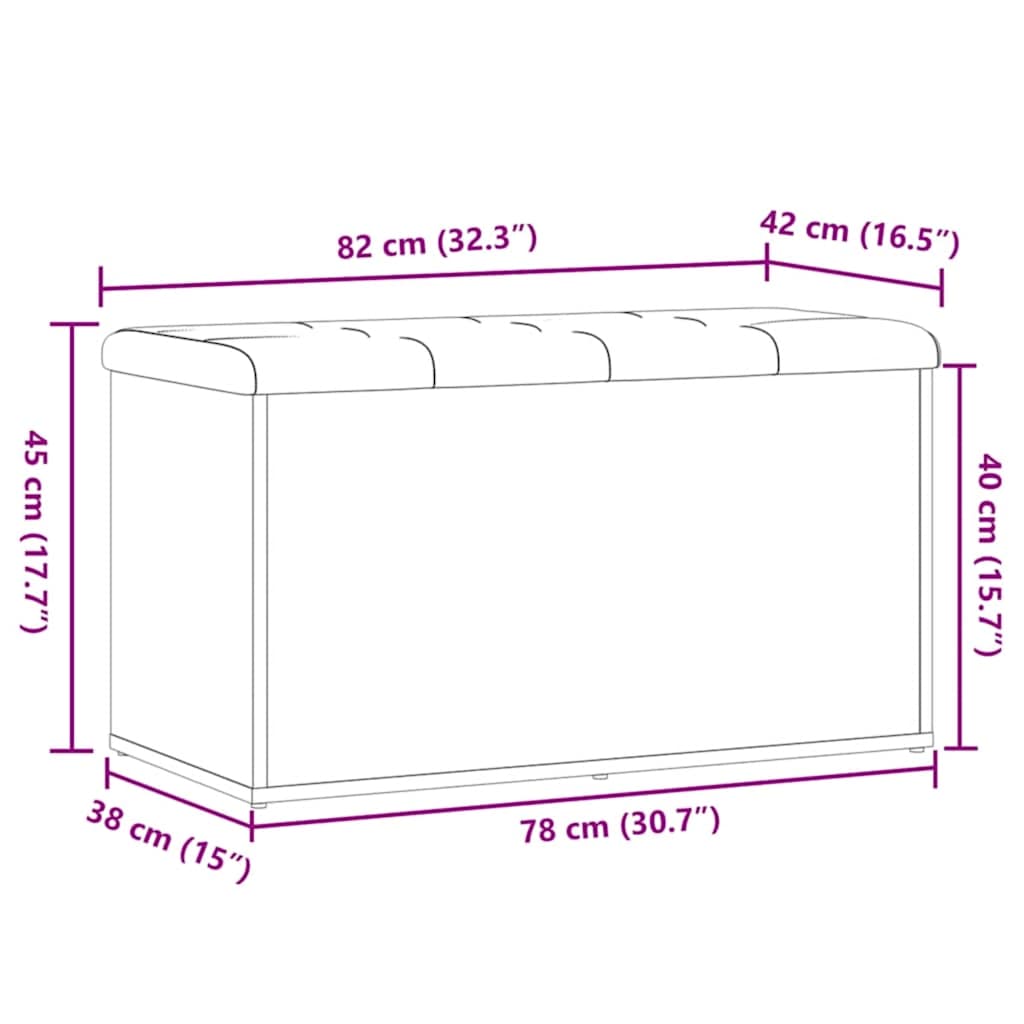 Klupa za odlaganje Artisan hrast 82x42x45 cm Inženjersko drvo