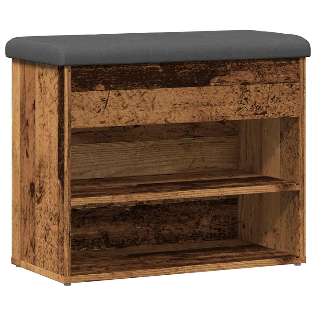 Klupa za cipele staro drvo 62x32x50 cm konstruirano drvo
