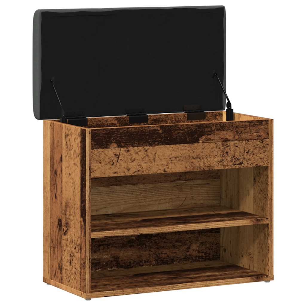 Klupa za cipele staro drvo 62x32x50 cm konstruirano drvo
