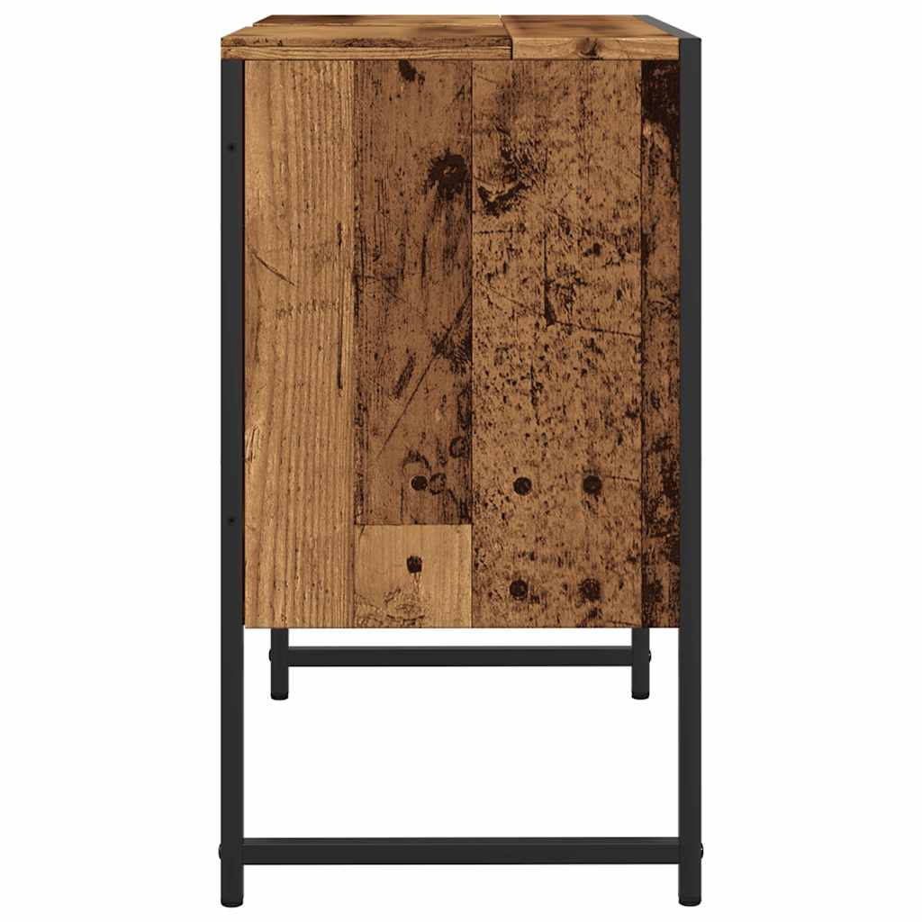 Kupaonski ormarić za umivaonik staro drvo 60x33x60 cm
