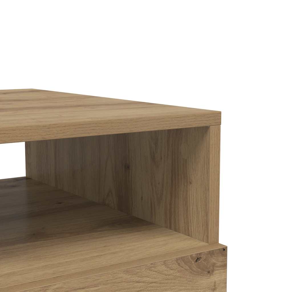 Stolić za kavu s LED svjetlima boja hrasta artisan 90x49x40 cm