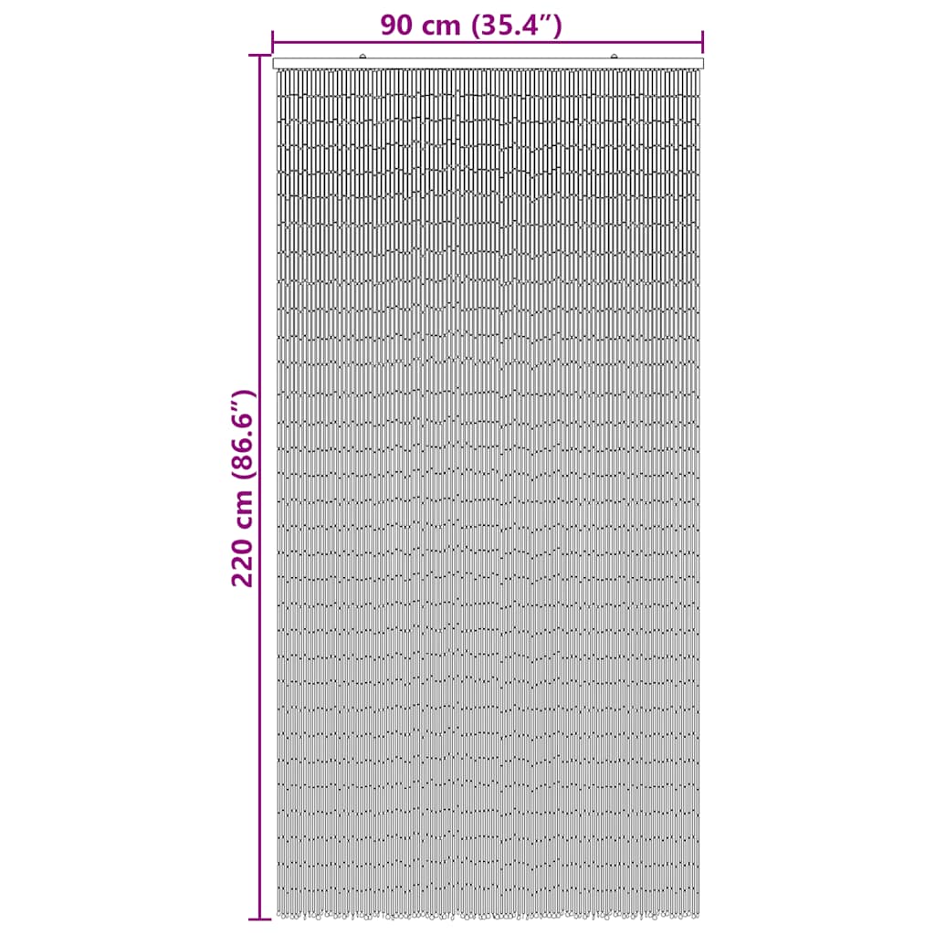 Zavjesa za vrata protiv insekata Otisak bambusa 90x220 cm