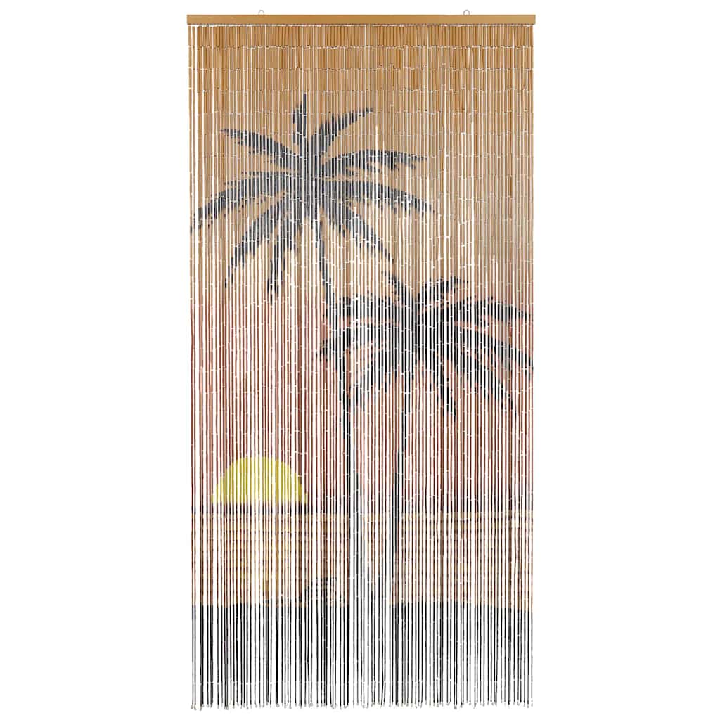 Zavjesa za vrata protiv insekata Otisak palme 100x220 cm bambus