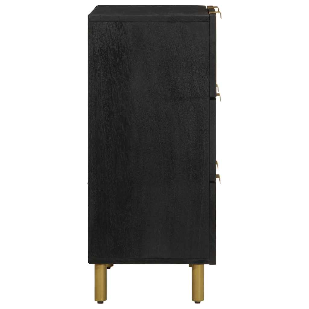 Komoda crna 60 x 33 x 75 cm konstruirano drvo