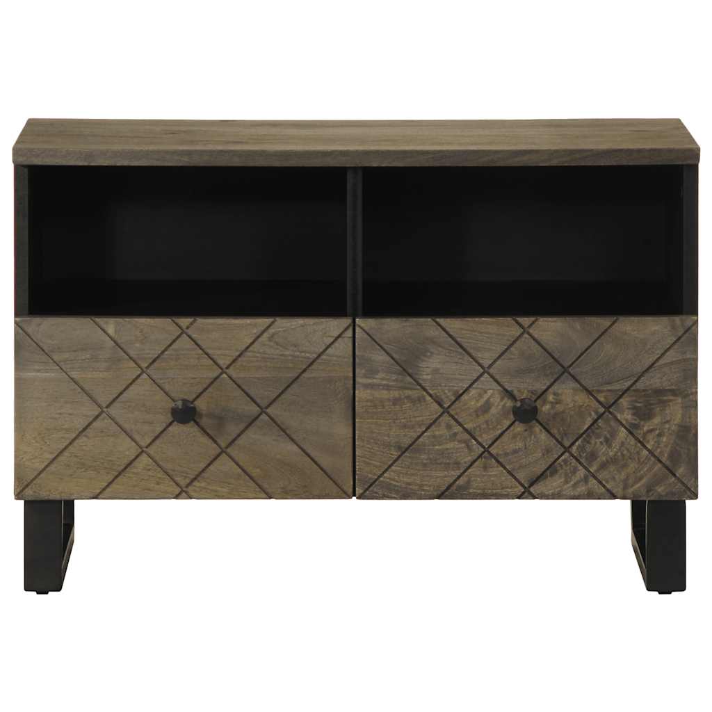 TV ormarić crni 70 x 33 x 46 cm od masivnog drva manga