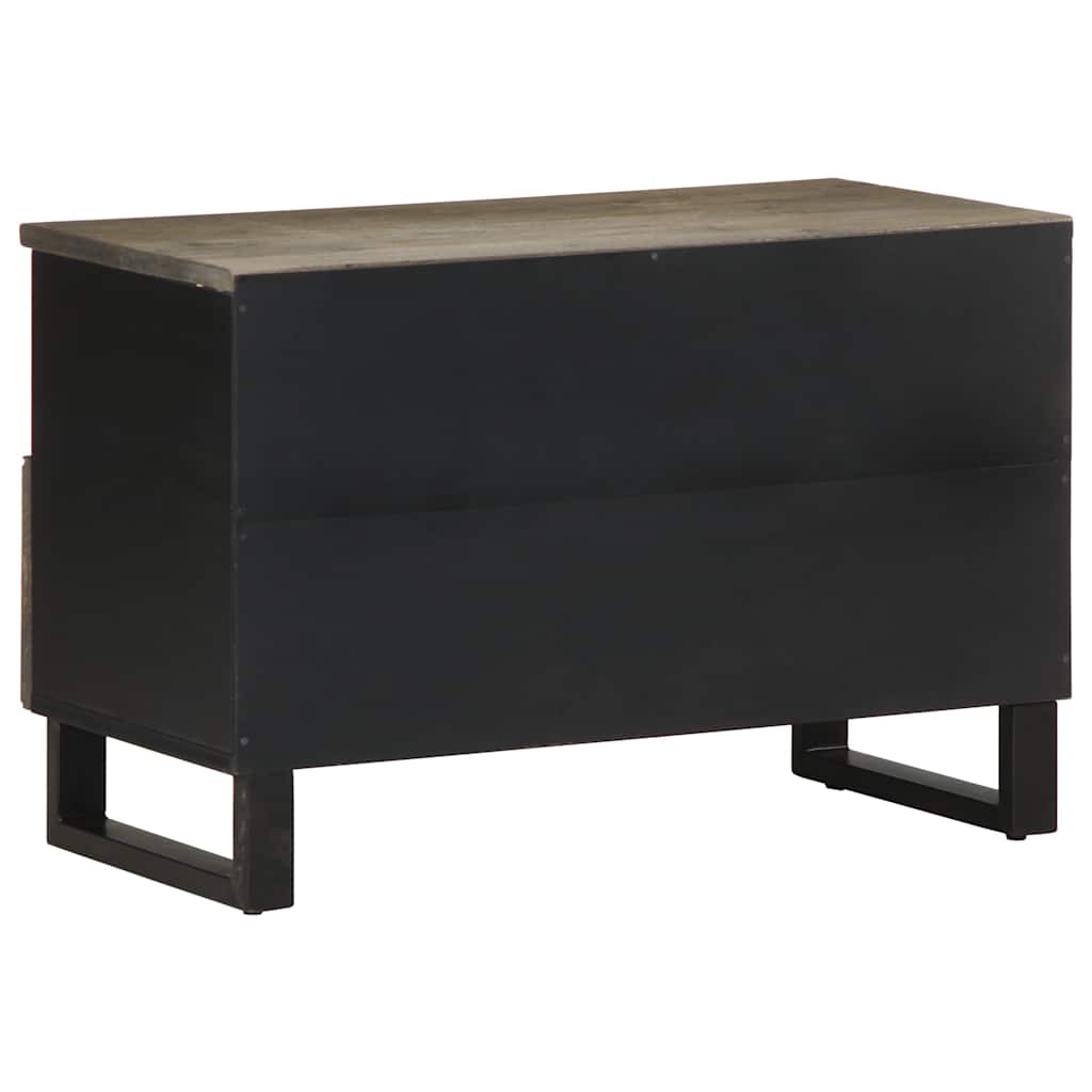 TV ormarić crni 70 x 33 x 46 cm od masivnog drva manga