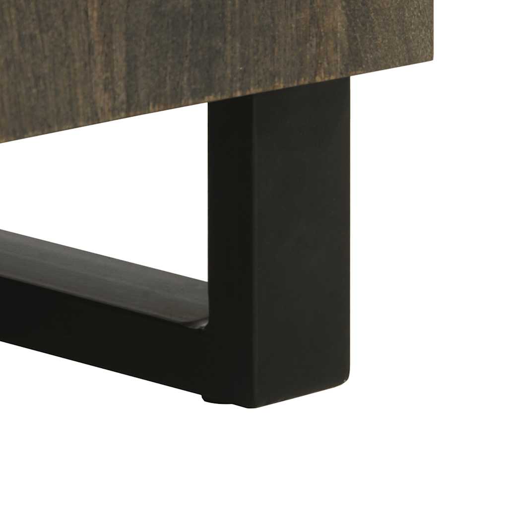 Komoda crna 60x33x75 cm Puno drvo Mango