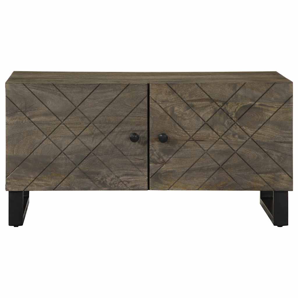 Stolić za kavu crni 80 x 50 x 40 cm od masivnog drva manga
