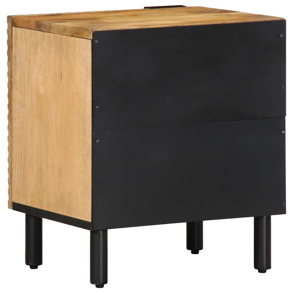 Noćni ormarići 2 kom smeđi 40x33x46 cm Puno drvo Mango