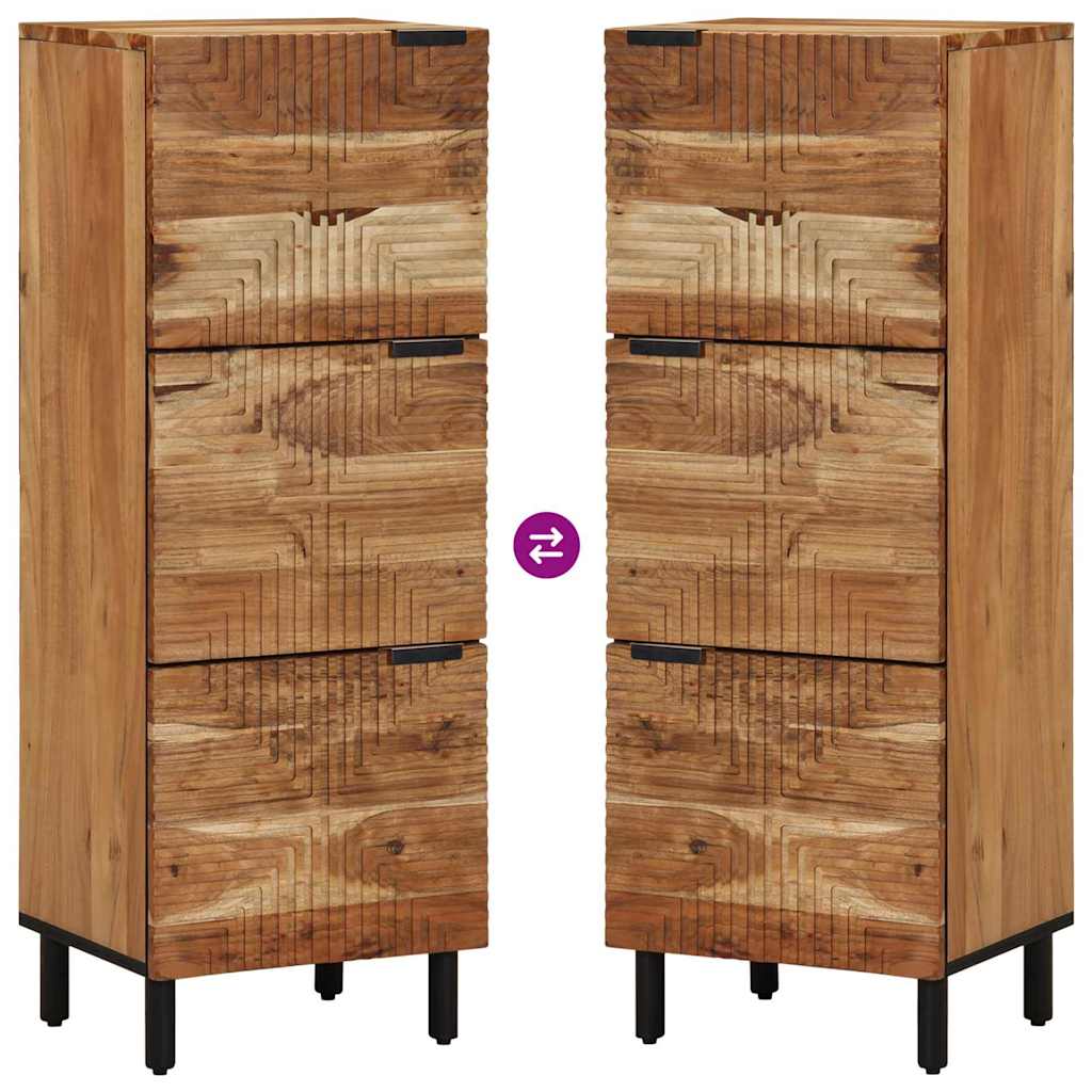 Highboard s policom Smeđa 40 x 33 x 110 cm Čvrsto drvo manga