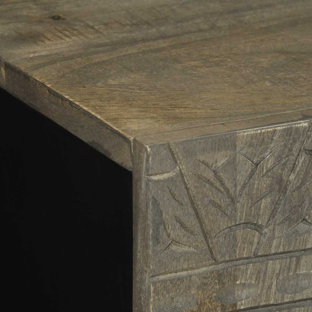 Komoda svijetlo siva 60x33,5x75 cm Puno drvo Mango