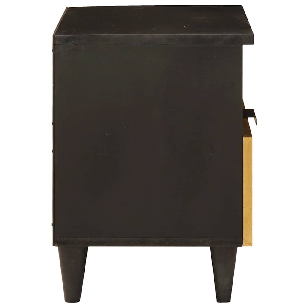 Noćni ormar 2 pcs Crna i zlatna 40 x 33 x 46 cm