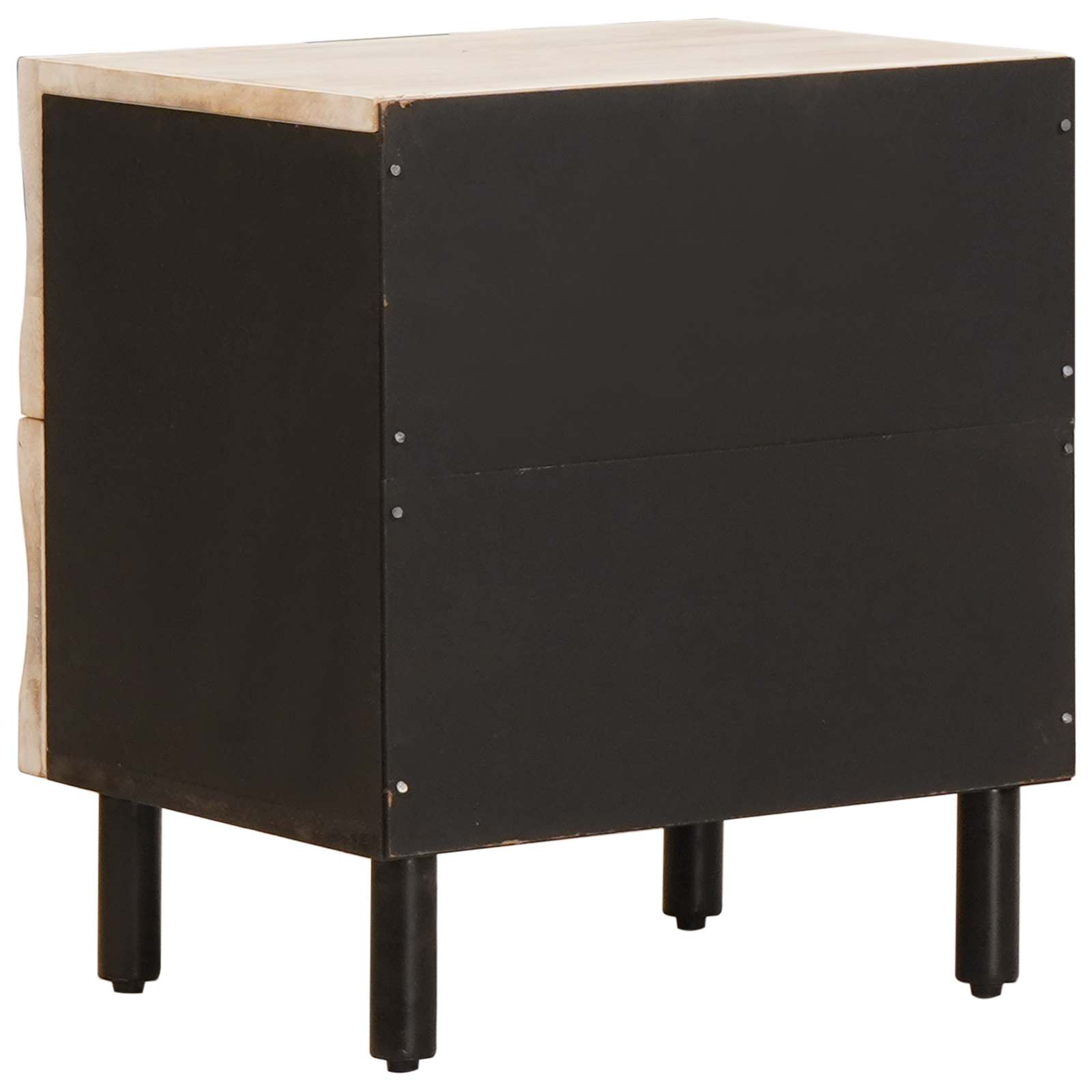 Noćni ormar 2 pcs Bijelo 40 x 33 x 46 cm Čvrsto drvo manga