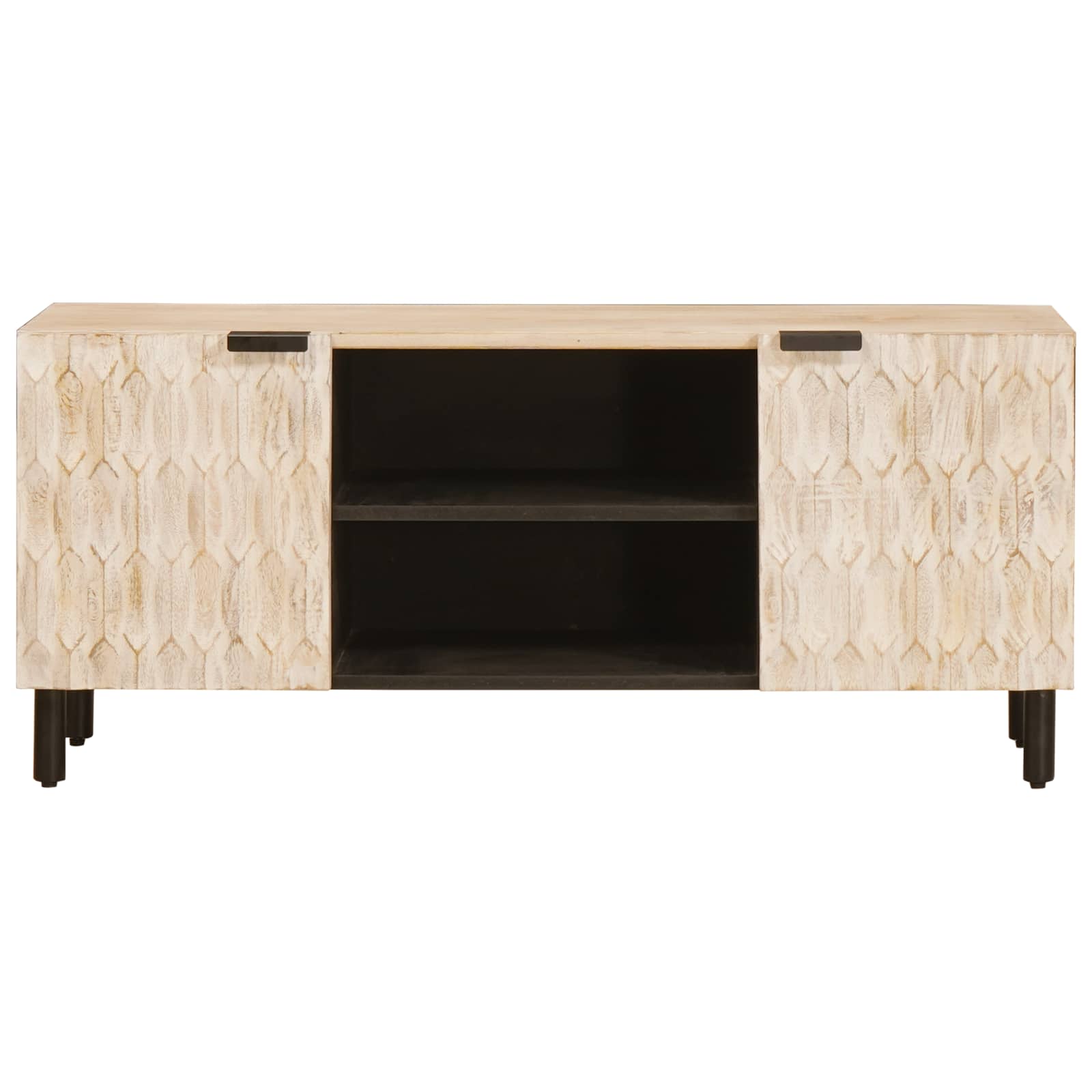 TV ormar Finš bijelog pranja 105 x 33 x 46 cm Čvrsto drvo manga