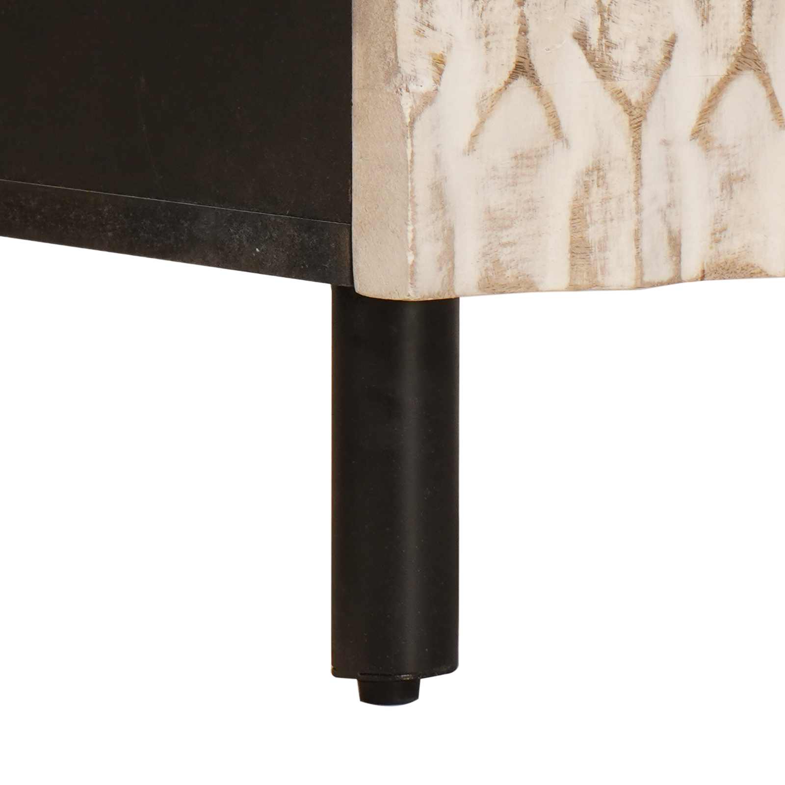 Noćni ormar 2 pcs Bijelo 40 x 33 x 46 cm Čvrsto drvo manga