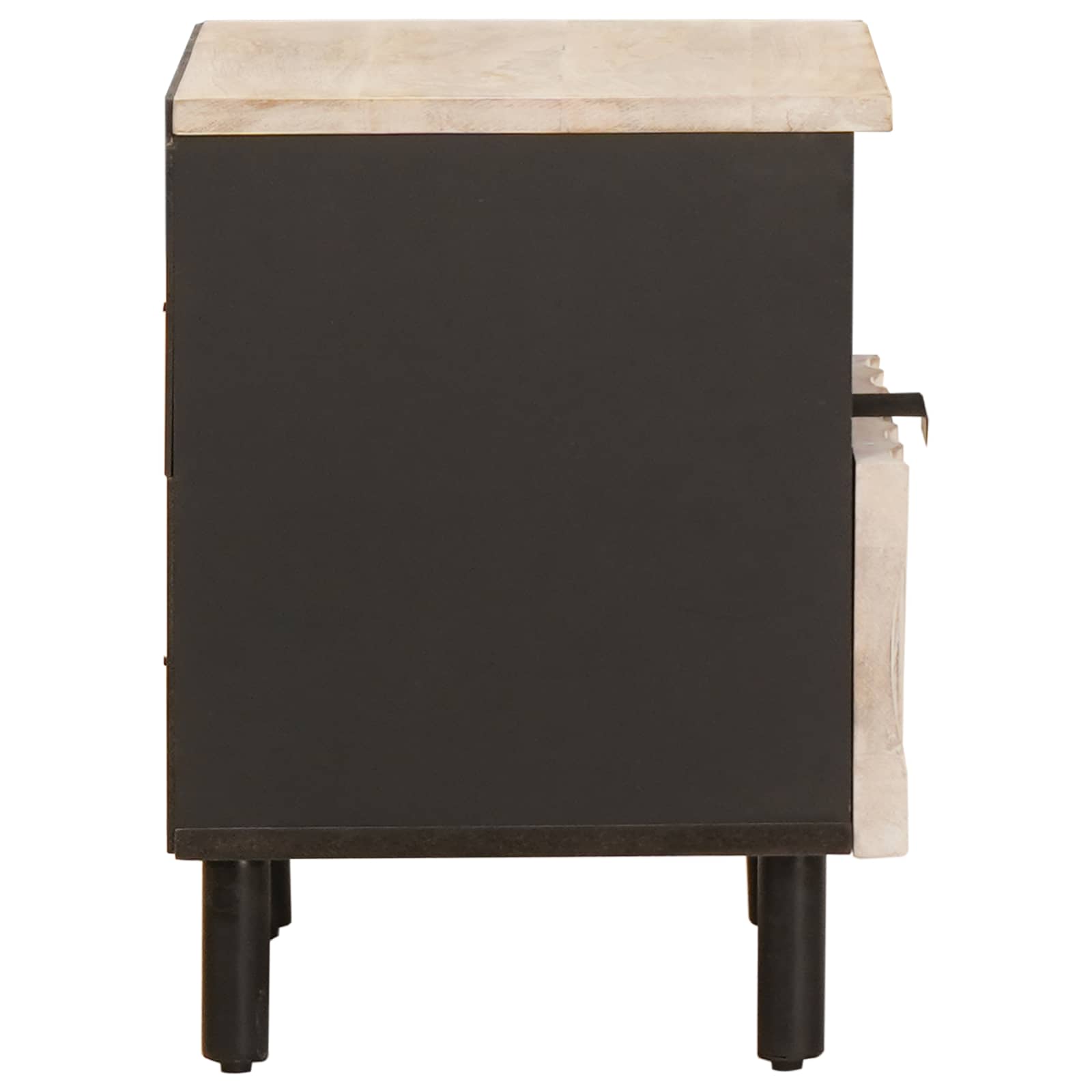 Noćni ormar 2 pcs Bijelo 40 x 33 x 46 cm Čvrsto drvo manga