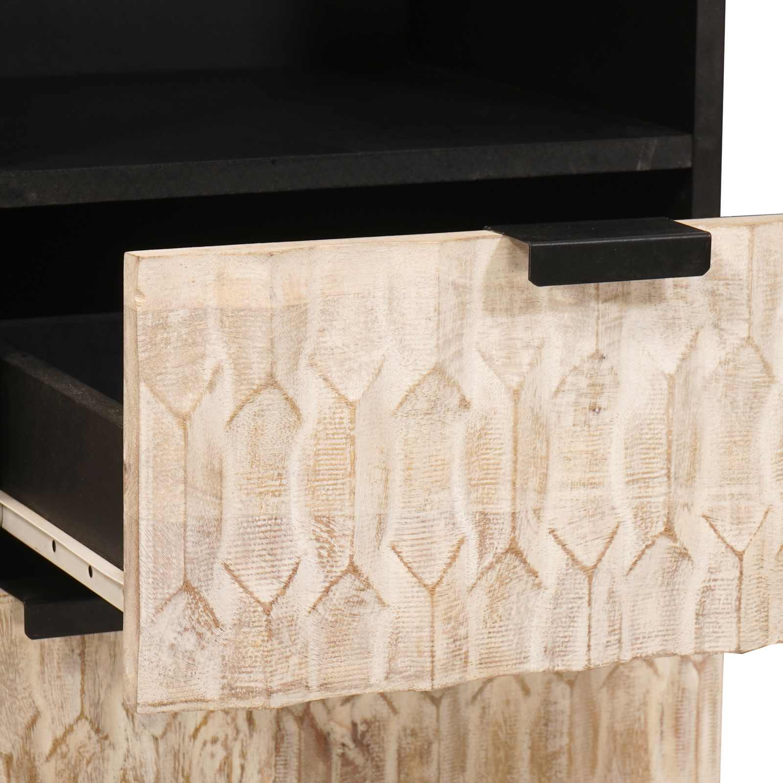 Kupaonski ormar s policom Crna i bijela 38 x 33 x 160 cm