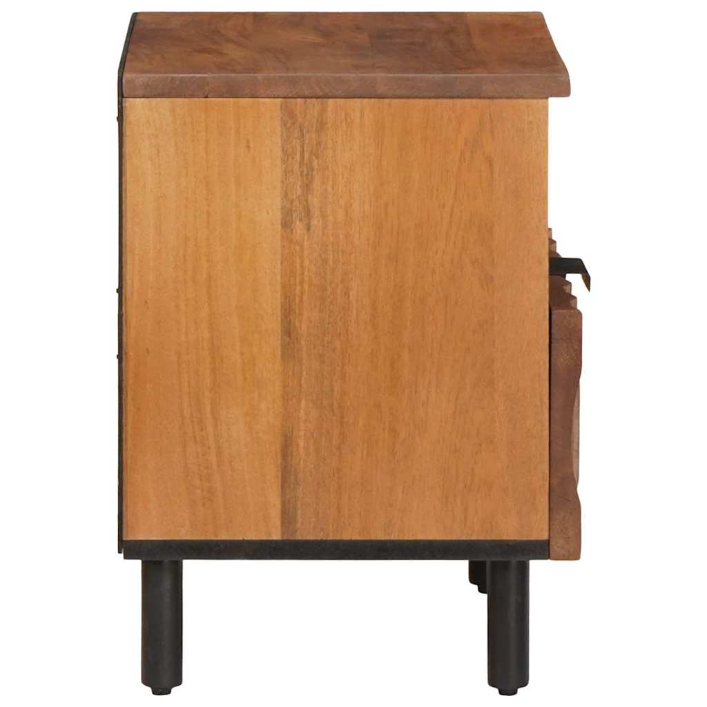 Noćni ormar 2 pcs Smeđa 40 x 33 x 46 cm Čvrsto drvo manga