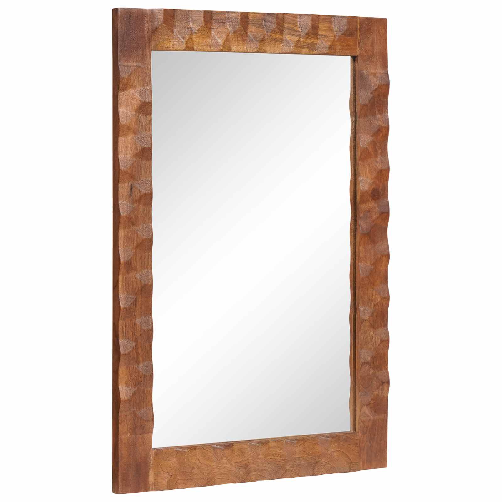 Zrcalo za kupaonicu Finš acacije smeđa 50 x 70 x 2,5 cm