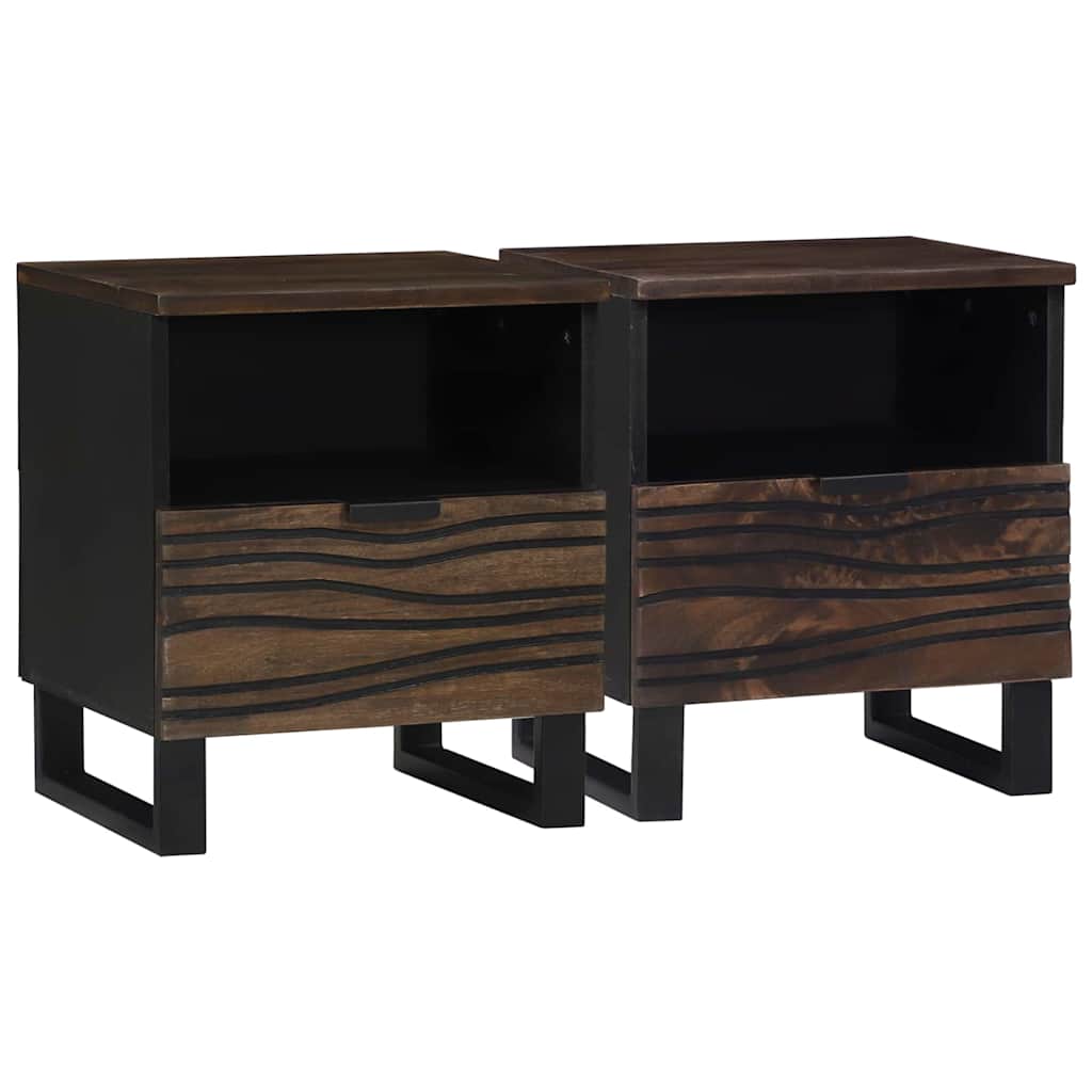 Noćni ormar 2 pcs Orah 40 x 33 x 46 cm Konstruirano drvo