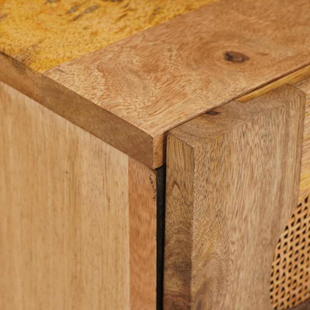 Noćni ormar 2 pcs Prirodna 40 x 33 x 46 cm Čvrsto drvo manga