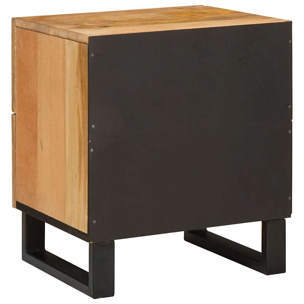Noćni ormar 2 pcs Prirodna 40 x 33 x 46 cm Čvrsto drvo manga