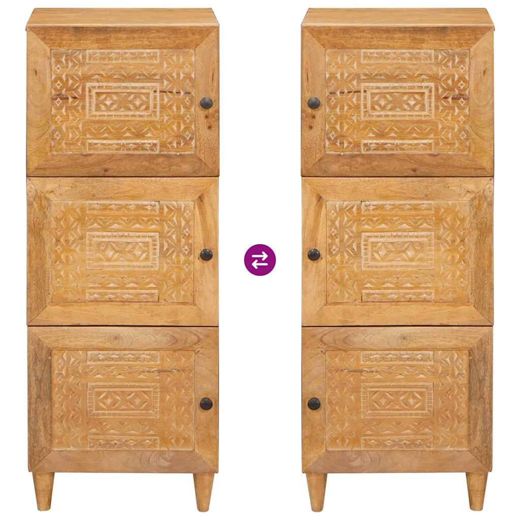 Highboard Svjetlosmeđa 40 x 33 x 110 cm masivno drvo manga