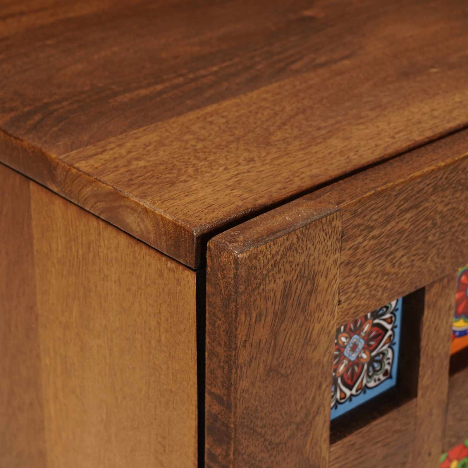 Noćni ormar 2 pcs Smeđa 40 x 33 x 46 cm Čvrsto drvo manga