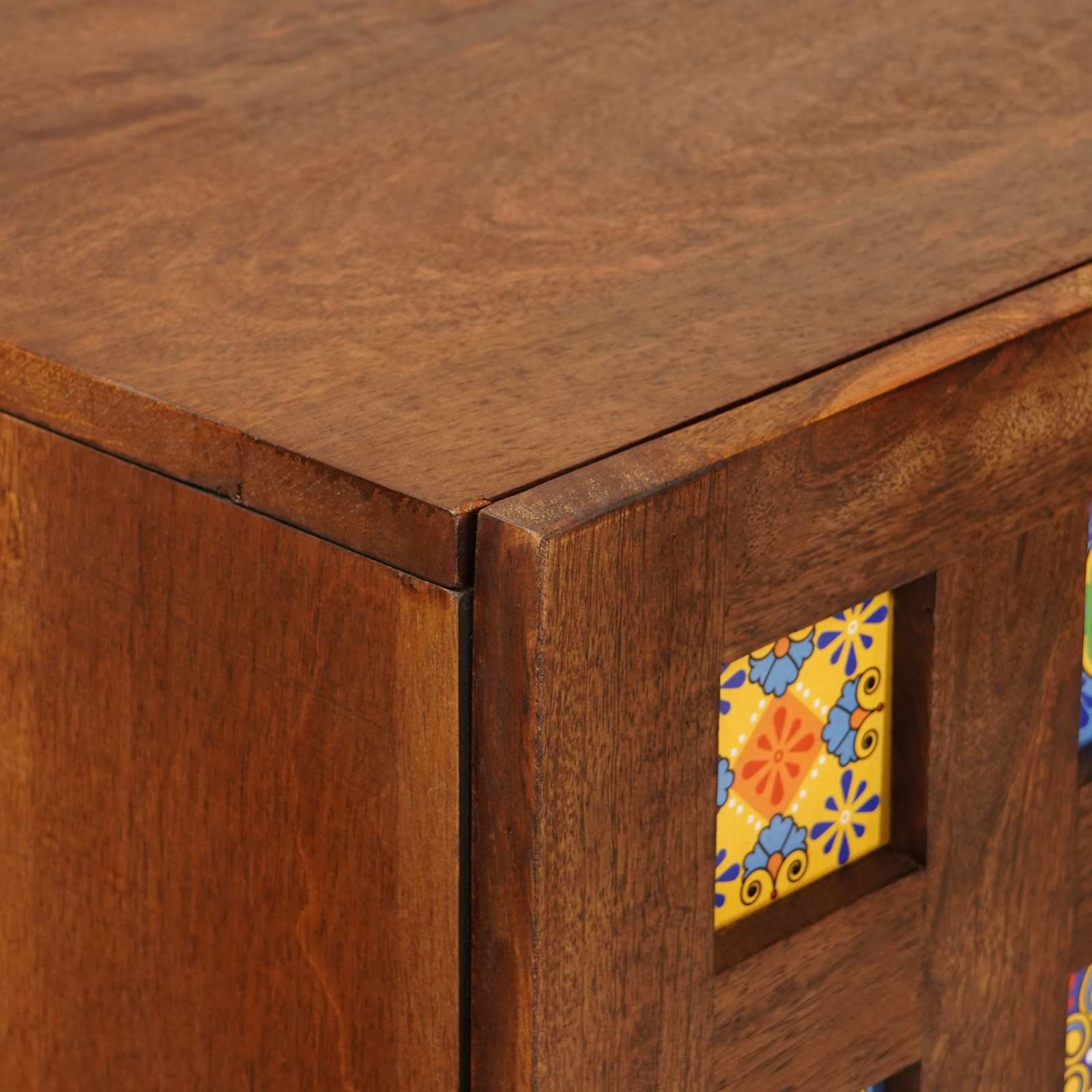 Highboard s ladicama Orah 60 x 33,5 x 100 cm Čvrsto drvo manga