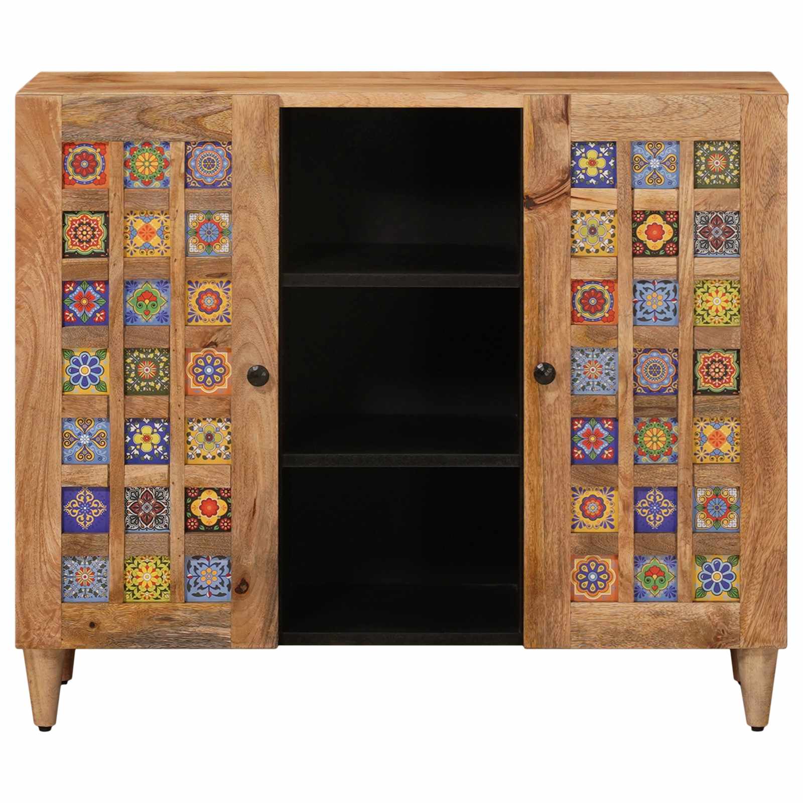 Kreveta s policom Prirodna 90 x 33 x 75 cm Čvrsto drvo manga